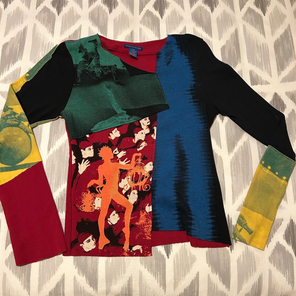 Colorful Ladies  Graphic Long Sleeve Top from Cirque du Soleil.